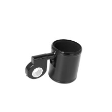 (Black) Universele, verstelbare metalen bekerhouder met snelsluiting, geschikt voor alle motorfietsen, voor stuur, waterflessen en drinkbekers.