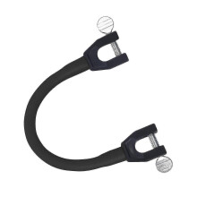 (Black) Conector Universal para Pontas de Esqui, Tubo de Látex Ajustável para Controle e Ligação Segura dos Esquis