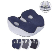 (Navy blue) Almofada Ortopédica U-Shaped com Design Respirável para Apoio ao Cóccix e Conforto em Sentar Prolongado