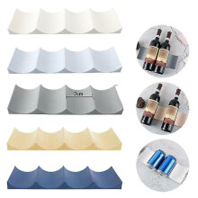 (Dark grey) Portabottiglie in PP, antiscivolo e impilabile, ideale per cucina, bar o cantina (29,5x9,8 cm)