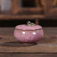 (light green, H) Sealed Ceramic Ash Urn for Small Pet Cremation Ashes Home Keepsake