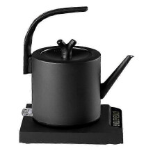 (Black, Mechanical) Nerezová rýchlovarná kanvica s objemom 1,0 l s odnímateľným vekom a výlevkou odolnou voči obareniu, 220 V