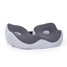 (Dark Gray) Istuintyyny selkäkipujen lievitykseen, tiheä vaahtomuovi häntäluun tuki, hengittävä kangaspäällinen, 48 cm pituus