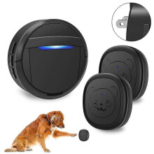 (US Plug 2 Activators) Campainha Sem Fio para Cães com Toque Fácil, 55 Tons, 5 Volumes, À Prova de Água IP55