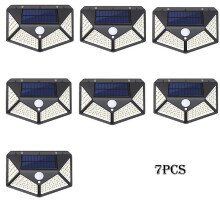(7 piece) Luz Solar com Sensor de Movimento 100 LED IP65 para Jardim e Segurança