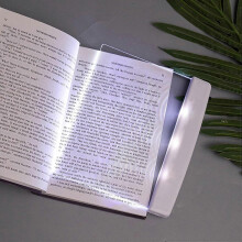(White) Lampada da lettura, pannello luminoso per libri con luce calda e illuminazione ad ampio raggio, riduce l'affaticamento degli occhi.
