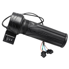Motorcycle 3-Speed Electric Bike Scooter Speed Control Throttle Twist Grip Handlebar Accelerator for E-Bike Replacement