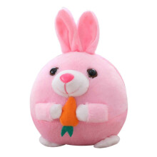 (Pink Rabbit) Interactief Speelgoed voor Honden en Katten met USB-Oplading, Muziek, Trillingen en Stuitende Bal
