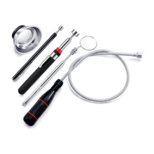 5 Pcs Telescopic Magnetic Pickup Tool, Magnetic Pickup Tool Set with Magnetism Parts Tray, Retractable Mirror