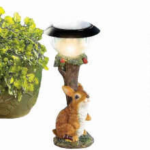 (rabbit) Rzeźba ogrodowa zasilana energią słoneczną, z diodą LED, do ogrodu, tarasu i sypialni, dostępna w wielu stylach