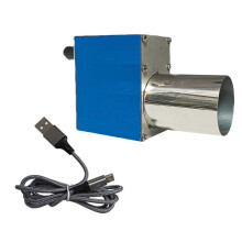 (Blue) Soprador de Ar para Churrasco com Alimentação USB, 10000rpm, 2 Velocidades, Alumínio, Portátil para Camping