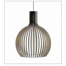 (black, Dia35cm) Modern Pendant Light with Black Wood Shade, Beige Fabric, E27 Base for Parlor Study Bedroom