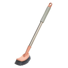 (Pink) Escova de Limpeza Flexível com Cabo Curvo para Áreas Difíceis de Atingir na Sanita