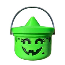 (Green) PLA minikurpitsasanko, 3,7 cm uudelleenkäytettävä Halloween-herkkuteline, tukeva koriste