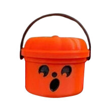 (Orange B) PLA minikurpitsasanko, 3,7 cm uudelleenkäytettävä Halloween-herkkuteline, tukeva koriste