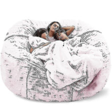 (snow powder, 180x90cm) Large Bean Bag Chair with Washable Cover, 135x65cm Flannel Surface for Leisure Sofa Use