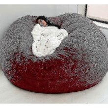 (Claret, 135 x 65cm) Grote zitzak met wasbare hoes, 135x65 cm, flanellen oppervlak, ideaal als loungebank.
