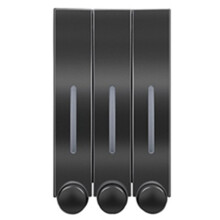 Wall Mounted Soap Dispenser for Bathroom, Shower Gel & Detergent Dispenser Black