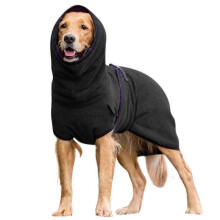 (Black, 5XL) Peignoir séchant pour chien, en polyester chaud, disponible en plusieurs couleurs et tailles.