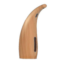 (Light wood grain) Automatic Electric Double Soap Dispenser, 350ml Capacity 0.5s Induction ABS Material, IPX4 Waterproof for Kitchen Bathroom Hotel