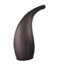 (Deep wood grain) Automatic Electric Double Soap Dispenser, 350ml Capacity 0.5s Induction ABS Material, IPX4 Waterproof for Kitchen Bathroom Hotel