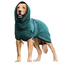 (Lake Blue, 2XL) Peignoir séchant pour chien, en polyester chaud, disponible en plusieurs couleurs et tailles.