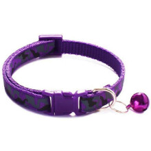 (Black, 10pcs) Pet Dog Collar, Camouflage Pattern, with Cute Bell, Adjustable 19-32cm, 1.0CM Width, for Dogs Cats Puppies, Pack of 10, Pet Accessory