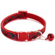 (Pink, 10pcs) Hondenhalsband, camouflage patroon, met bel, verstelbaar 19-32cm, 1,0cm breed, voor honden katten puppy's