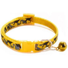 (White, 10pcs) Hondenhalsband, camouflage patroon, met bel, verstelbaar 19-32cm, 1,0cm breed, voor honden katten puppy's