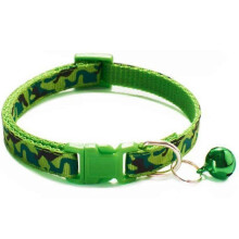 (Silver, 10pcs) Hondenhalsband, camouflage patroon, met bel, verstelbaar 19-32cm, 1,0cm breed, voor honden katten puppy's