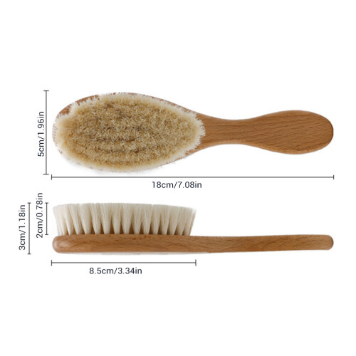 Haarbürste Baby Ziegenhaar Naturholz