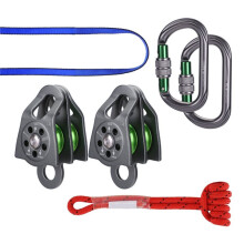 Climbing Haul Kit Multifunctional High Load Bearing Rope Pulley Block Set Portable Labor Saving Hoist Pulley