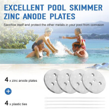 4 Stück Pool Zink Anoden Gewicht Platte, Anti-Elektrolyse Opferanode für Salzwassersystem Schwimmbecken