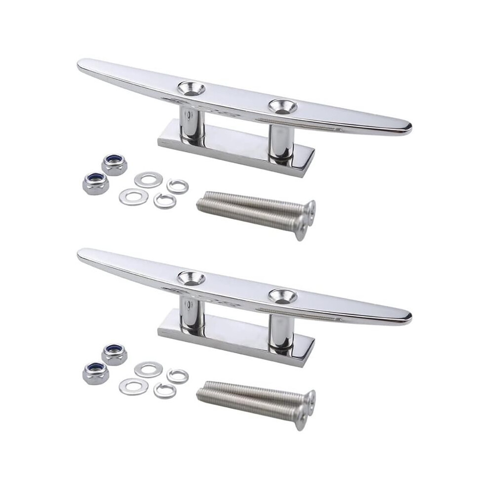 Boat Cleats,Dock Cleat Open Base 6 Inch,Mooring Deck Cleats 316 Stainless Steel With Fasteners 6033434135653