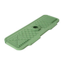 (Green) Kraanspatmat, siliconen, schuin ontwerp, spatbestendige afwatering, voor keuken, badkamer, wasruimte, camper