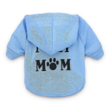 (blue, M) Pull à capuche en laine brodé pour chiot et chaton de moins de 1,5 kg, rose, pour porter au quotidien au printemps et début d'été