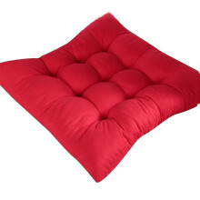 (Big Red) Vierkante stoelkussen, 40x40cm, getuft antislip warm zitkussen voor eetkamer, woonkamer, kantoor, wasbaar met de hand