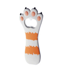 (white stripes) Abridor de Garrafa com Garras de Gato Magnético para Frigorífico, Ímã Forte, Design Prático e Macio