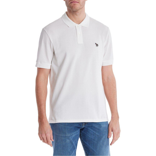 Paul Smith (L, White) Paul Smith Mens Zebra Regular Polo Shirt 1