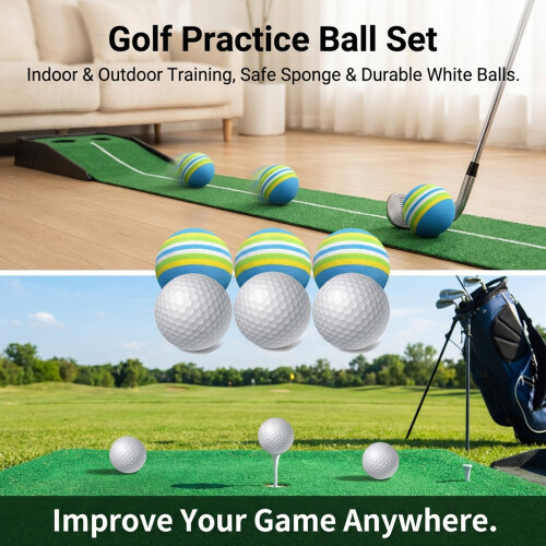 (with 3 sponge balls) PGM Golf Practice Set: 3 Blank & 3 Sponge Balls 1