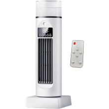 Raffrescatore evaporativo a torre 2 in 1 umidificatore telecomando ventilatore oscillante 6 velocità bianco