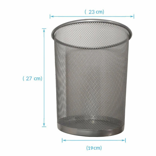 Circular Mesh Wastebasket Trash Can, Waste Basket Garbage Can Bin for Bathrooms, 1
