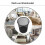 Circular Mesh Wastebasket Trash Can, Waste Basket Garbage Can Bin for Bathrooms, 6