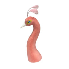 (pink) Simulated Peacock Head Model, 9.5x30cm Foam Floral Arrangement Decor Figurine for Wedding Car, Events Florist Displays
