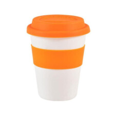 (Orange) Vesimuki spiraalikannella, elintarvikelaatuinen lämmönkestävä PP, vuotamaton silikonisuojus