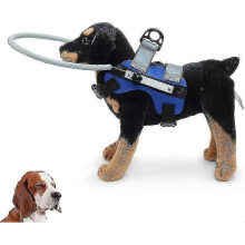 (blue, S) Imbottitura SBR Anello anticollisione regolabile per cani e gatti ipovedenti, alluminio, per piccoli e medi animali domestici