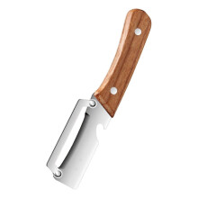 (1pc) Vegetable Peeler, Stainless Steel Blade, Solid Wood Handle, Built-in Bottle Opener, for Potatoes Carrots Citrus Fruits Kitchen Peeling Tool