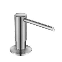 (Brushed 500ml) Brushed Nickel Soap Dispenser with 500ml PE Bottle and Built-in Pump for Kitchen Sink Counter