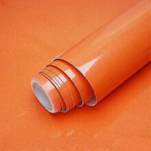 (Shiny Orange, 80cmx500cm) Papel de Parede Autoadesivo Mármore 80cm Largura Vinílico Impermeável para Cozinha e Decoração