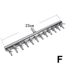 (12 heads) Distribuidor de Controle de Fluxo de Ar para Aquário, Manifold de Bomba de Ar em Aço Inoxidável 2-12 Vias para Aquicultura